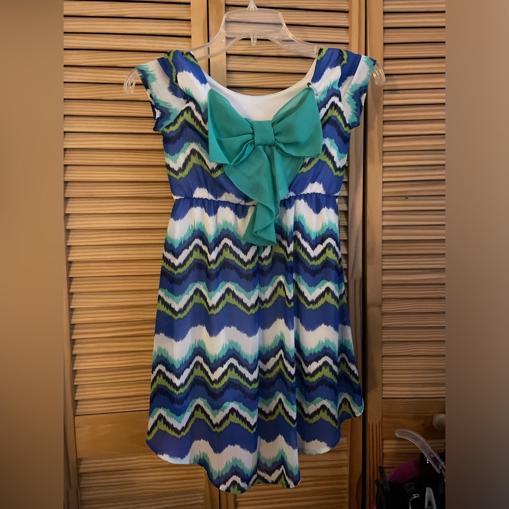 Sequin Hearts teal dress size 7 girls